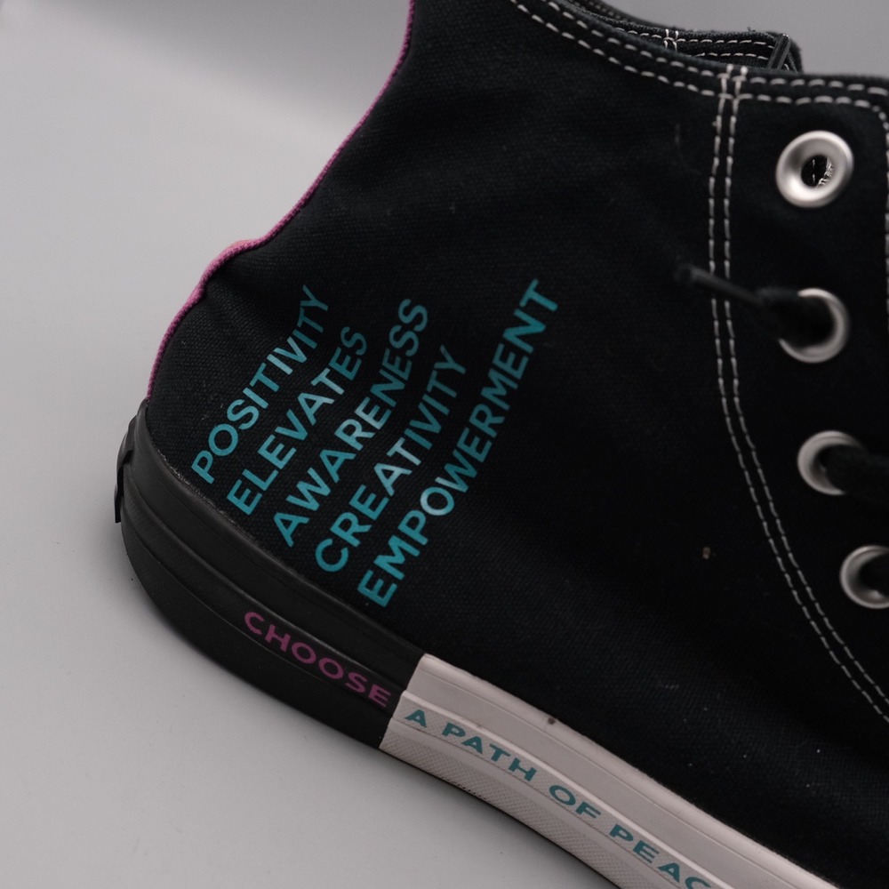 Converse Chuck Taylor All Star Seek Peace High Top Mens10.5  Black Peace Graphic - Picture 9 of 12